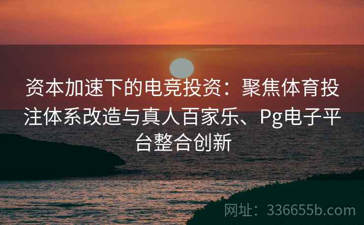 资本加速下的电竞投资：聚焦体育投注体系改造与真人百家乐、Pg电子平台整合创新